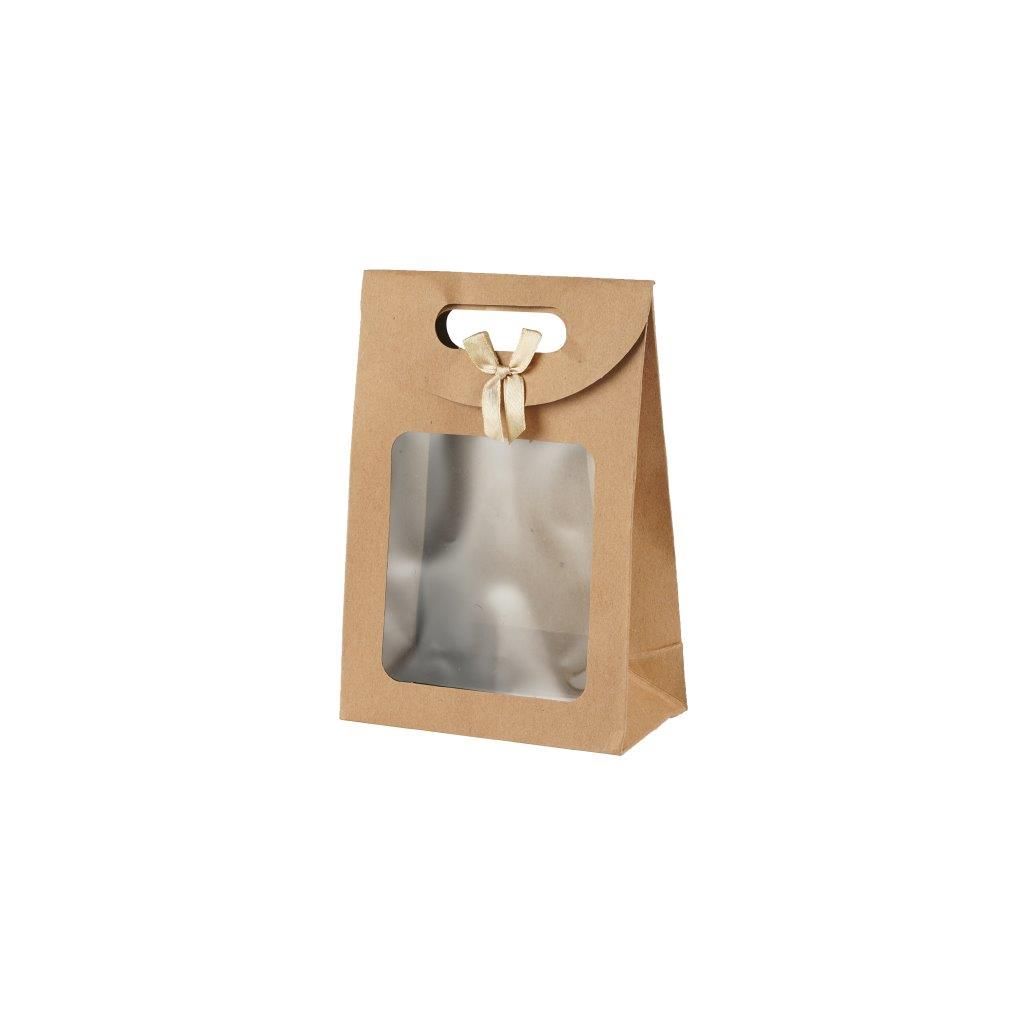 Kraft Gift Window Box with Bow