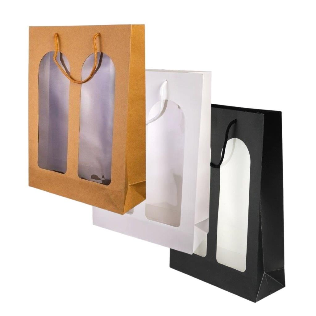 Paper Bag with Double Window