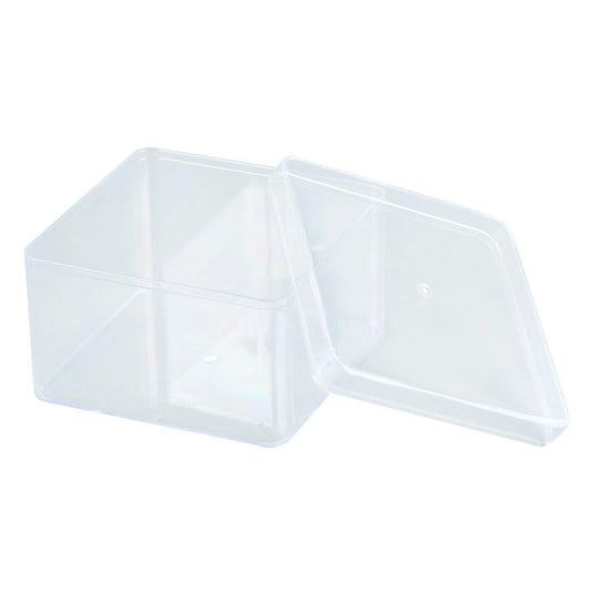 Square Plastic Sweet Box With Lid - 470ml